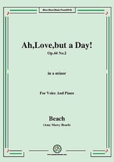 Ah, Love, but a Day!, Op.44 No.2, in a minor Vocal Solo & Collections sheet music cover